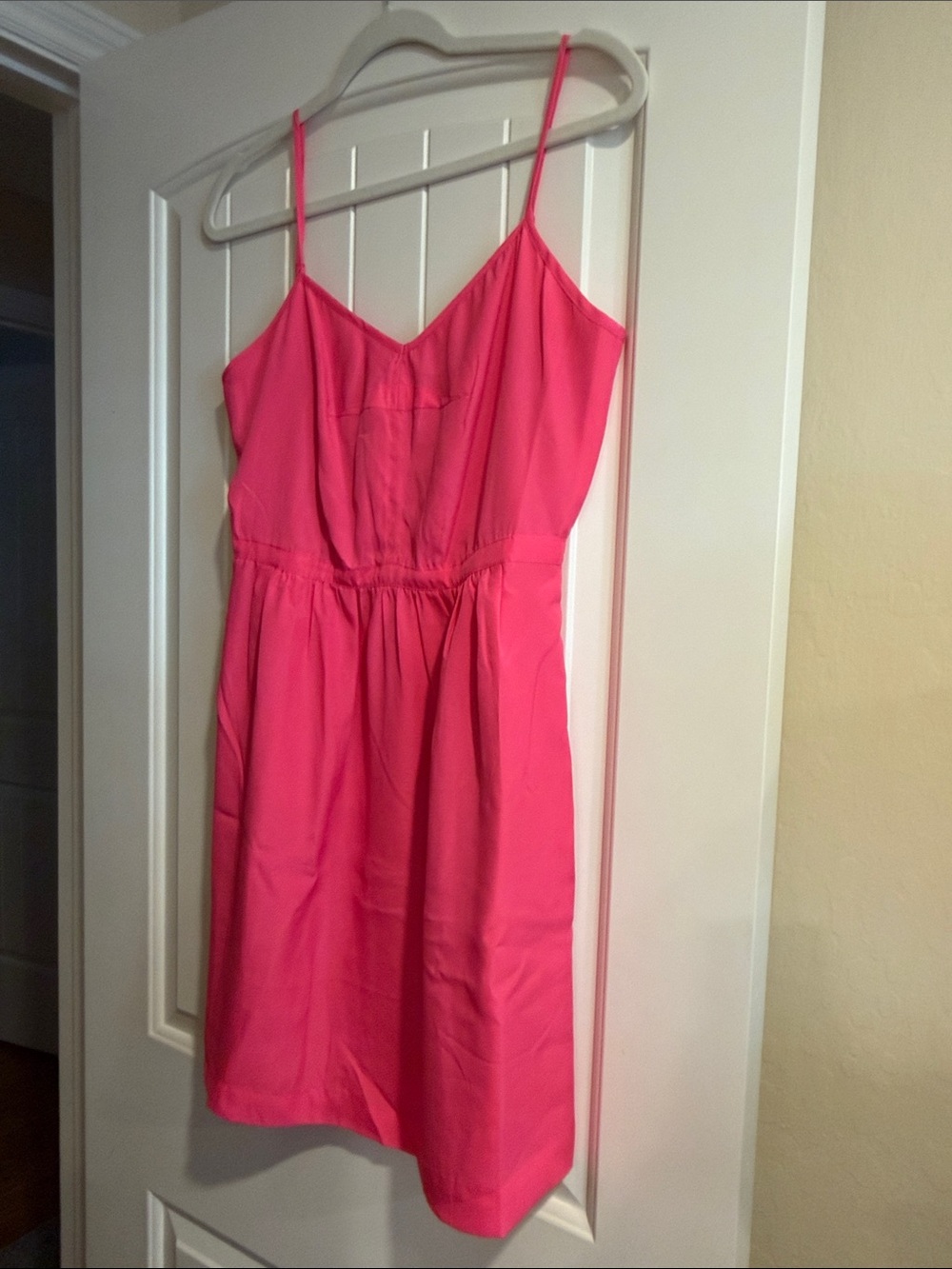 J. Crew Hot Pink Spaghetti-Strap Dress